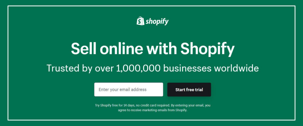 The first step is to create an account with Shopify for online store.