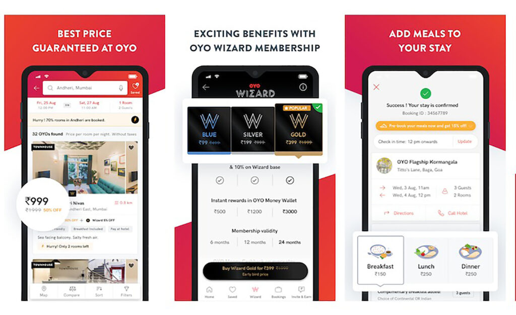 Oyo's multitude of options and features