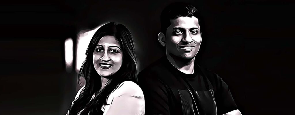 Biju's founders: Byju Raveendran, Divya Gokulnath