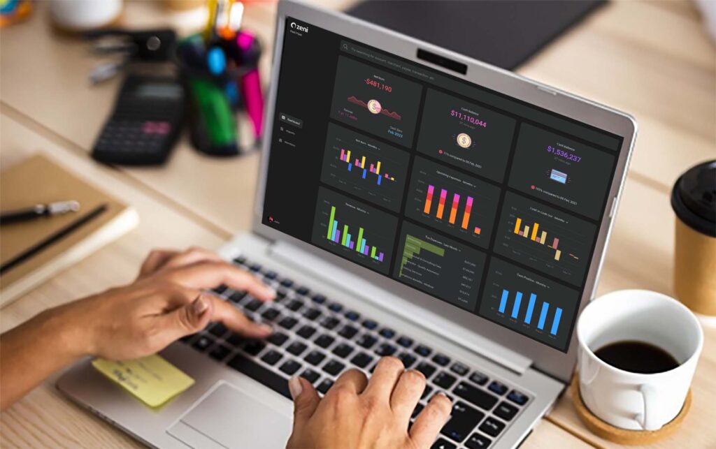 Start-up Zeni real-time financial dashboard