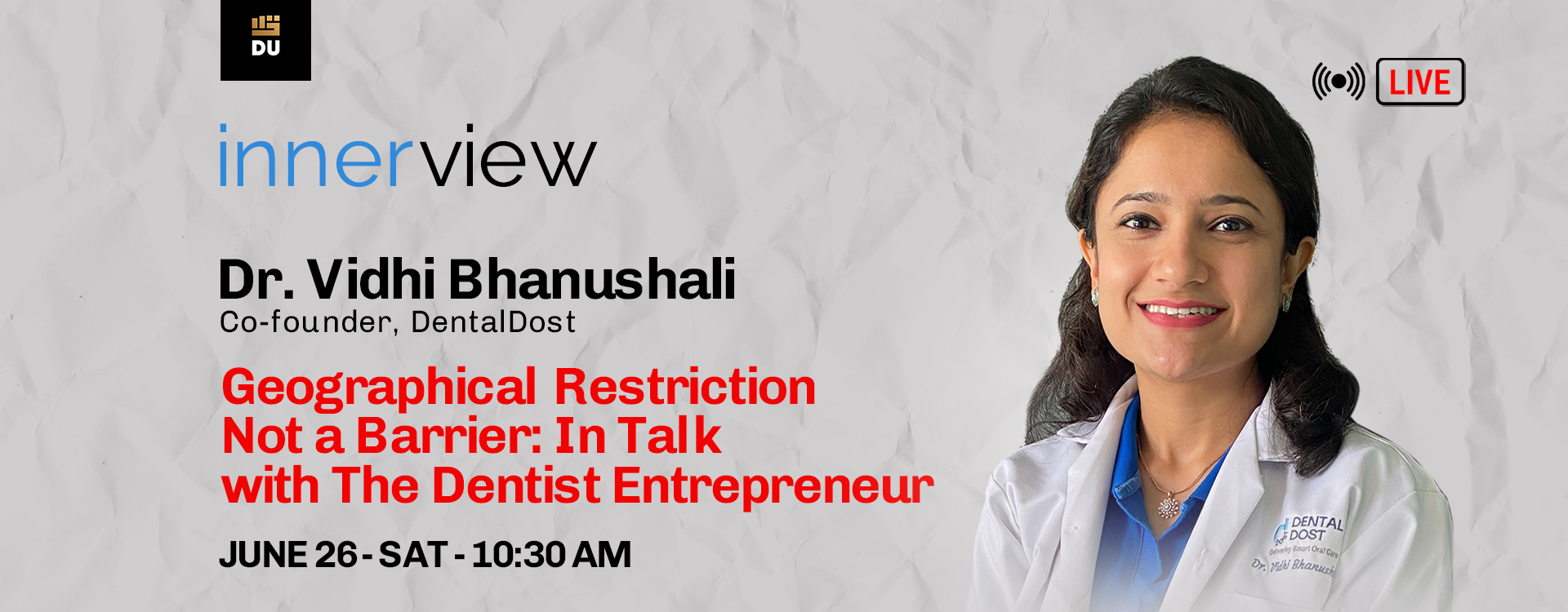 Dentist Entrepreneur-Dr. Vidhi Bhanushali